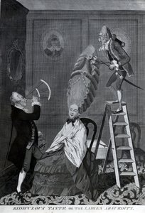 ばかげた味、または女性の不条理、c.1776（メゾチント） 作： Matthew or Matthias Darly